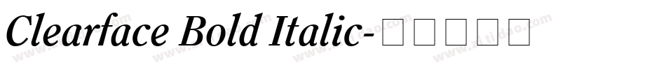 Clearface Bold Italic字体转换